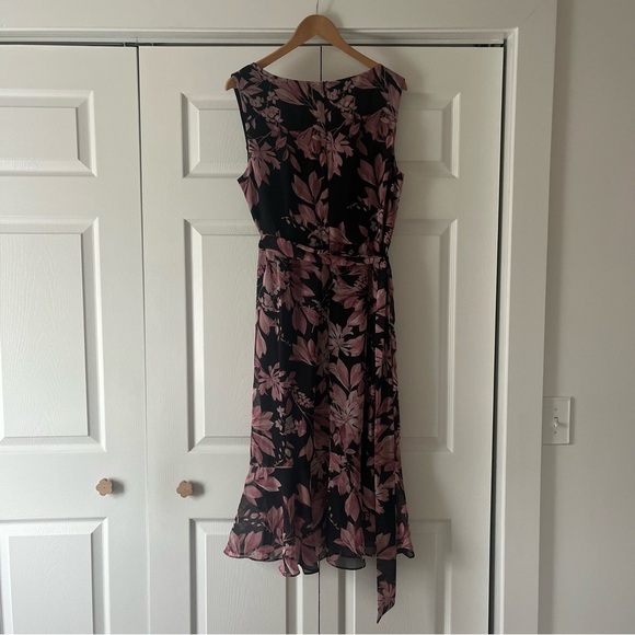 Connected Apparel Floral Dress Black & Pink Size 14 NWT - Picture 8 of 12
